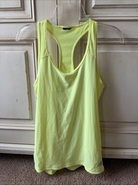 adidas Women's Neon Yellow Racerback Tank